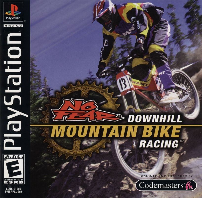 No Fear Downhill Mountain Bike Racing box art for Playstation